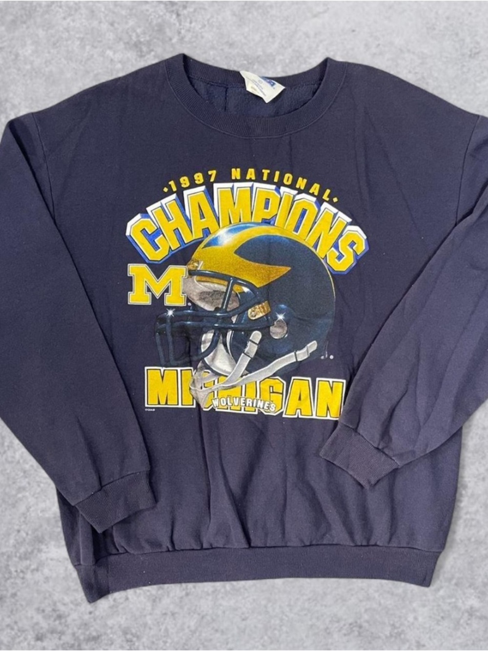 Michigan Wolverines 1997 National Champions Sweatshirt Vintage CSA USA L